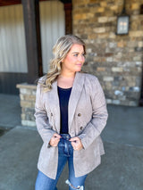 Mindful Moments Blazer - Mocha