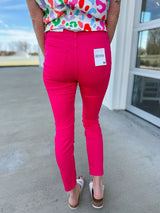 Eve Denim Pants - Fuchsia