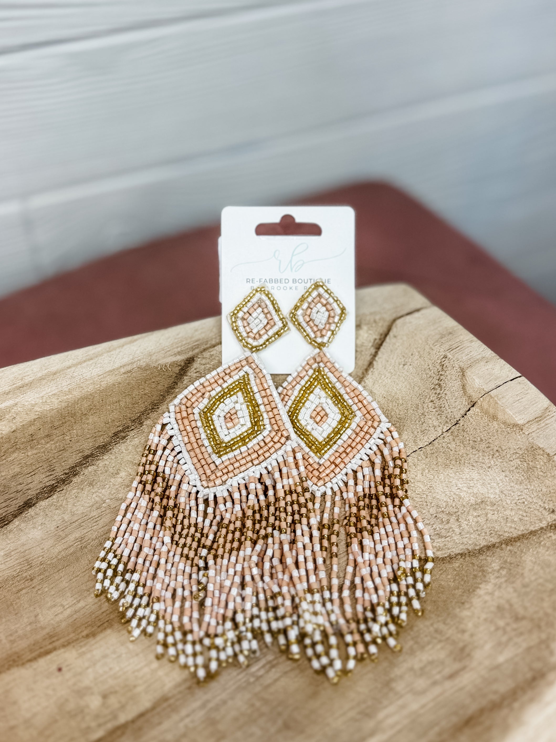 Lost & Found Earrings - Beige