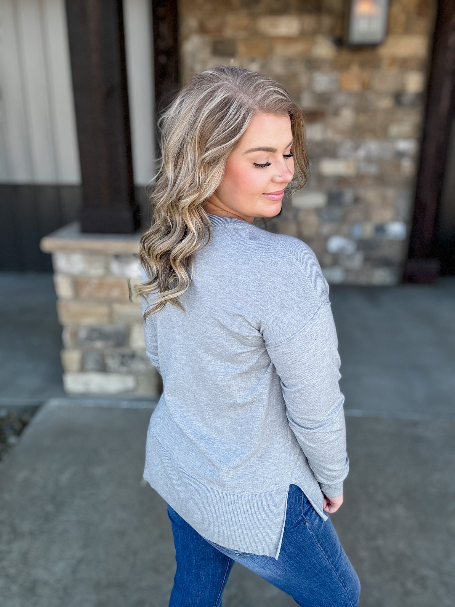 Cozy Companion Sweater - Grey