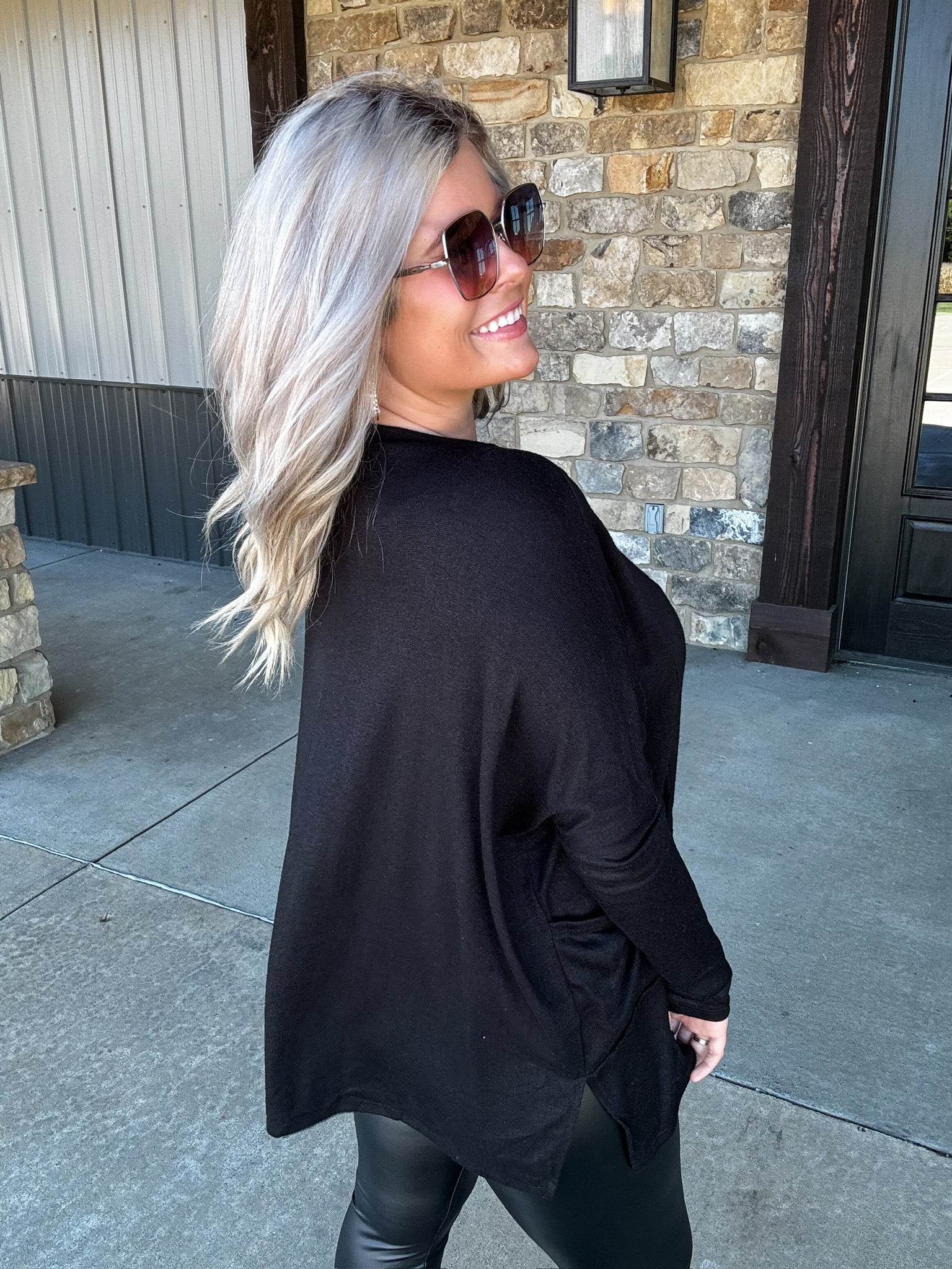 Frosty Morning Top - Black