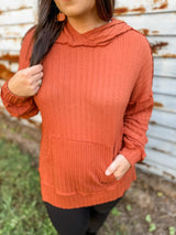 Hint Of Autumn Sweater - Rust FINAL SALE