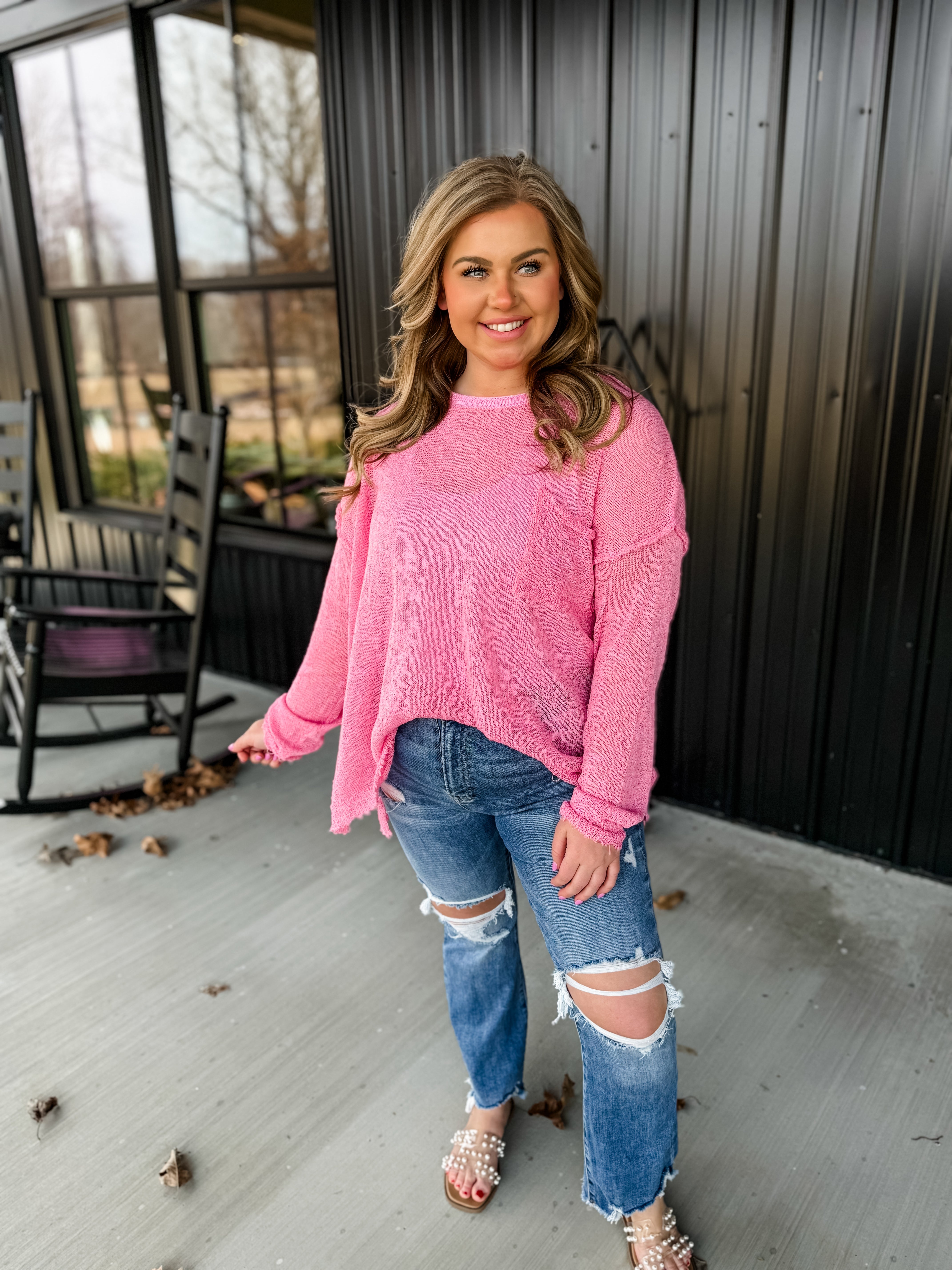 Cozy Love Pullover - Pink