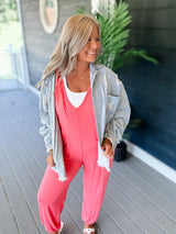 Embrace The Journey Jumpsuit - Coral FINAL SALE