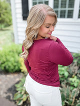 Fall Retreat Top - Wine FINAL SALE