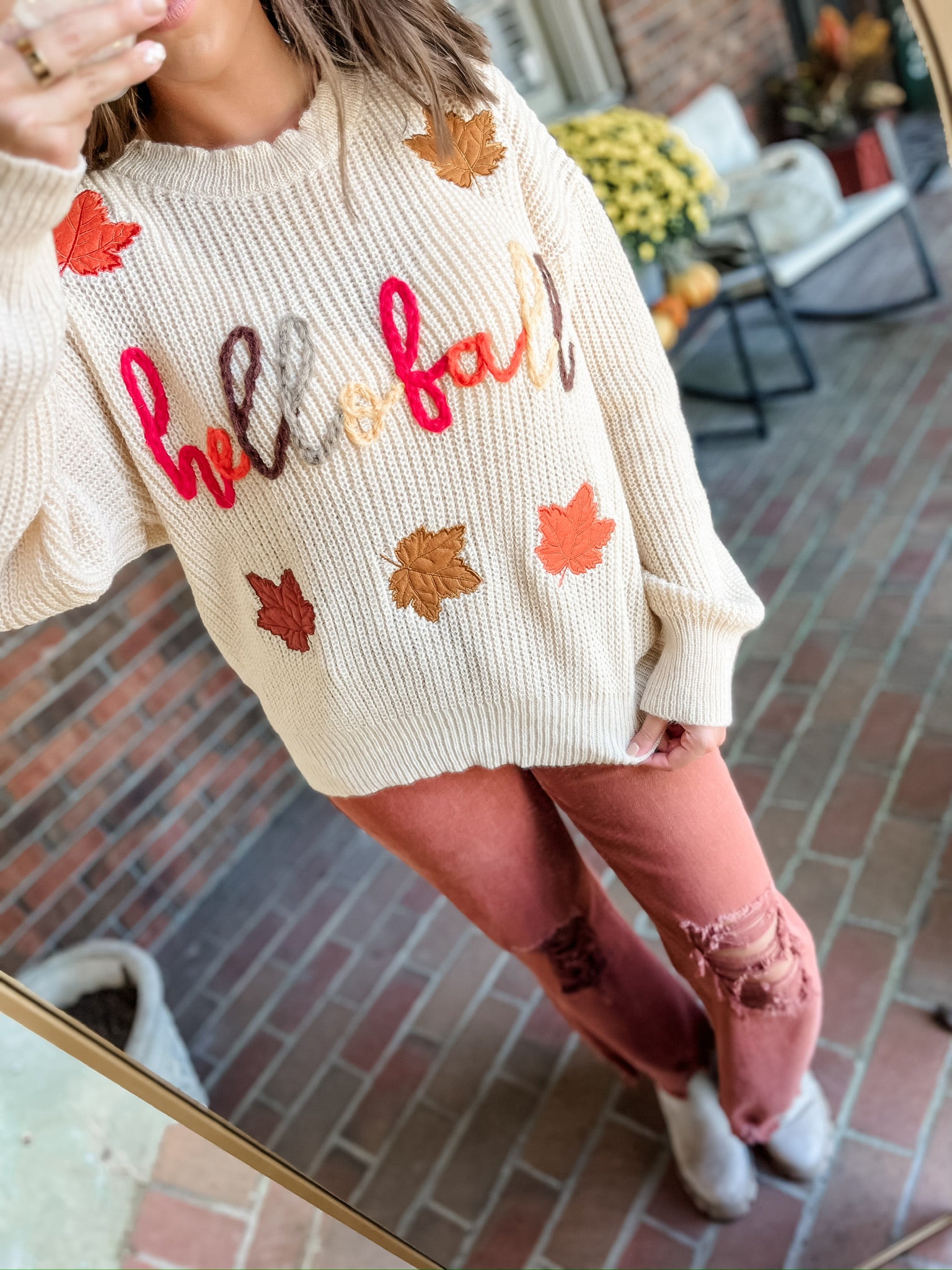 Hello Fall & Maple Leaf Sweater