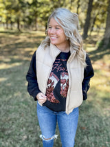 Cozy Conversations Vest - Tan FINAL SALE