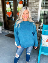 Stars Above Sweater - Teal FINAL SALE