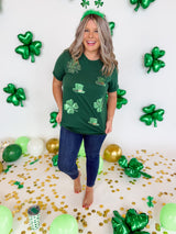 Sequin Clover Tee