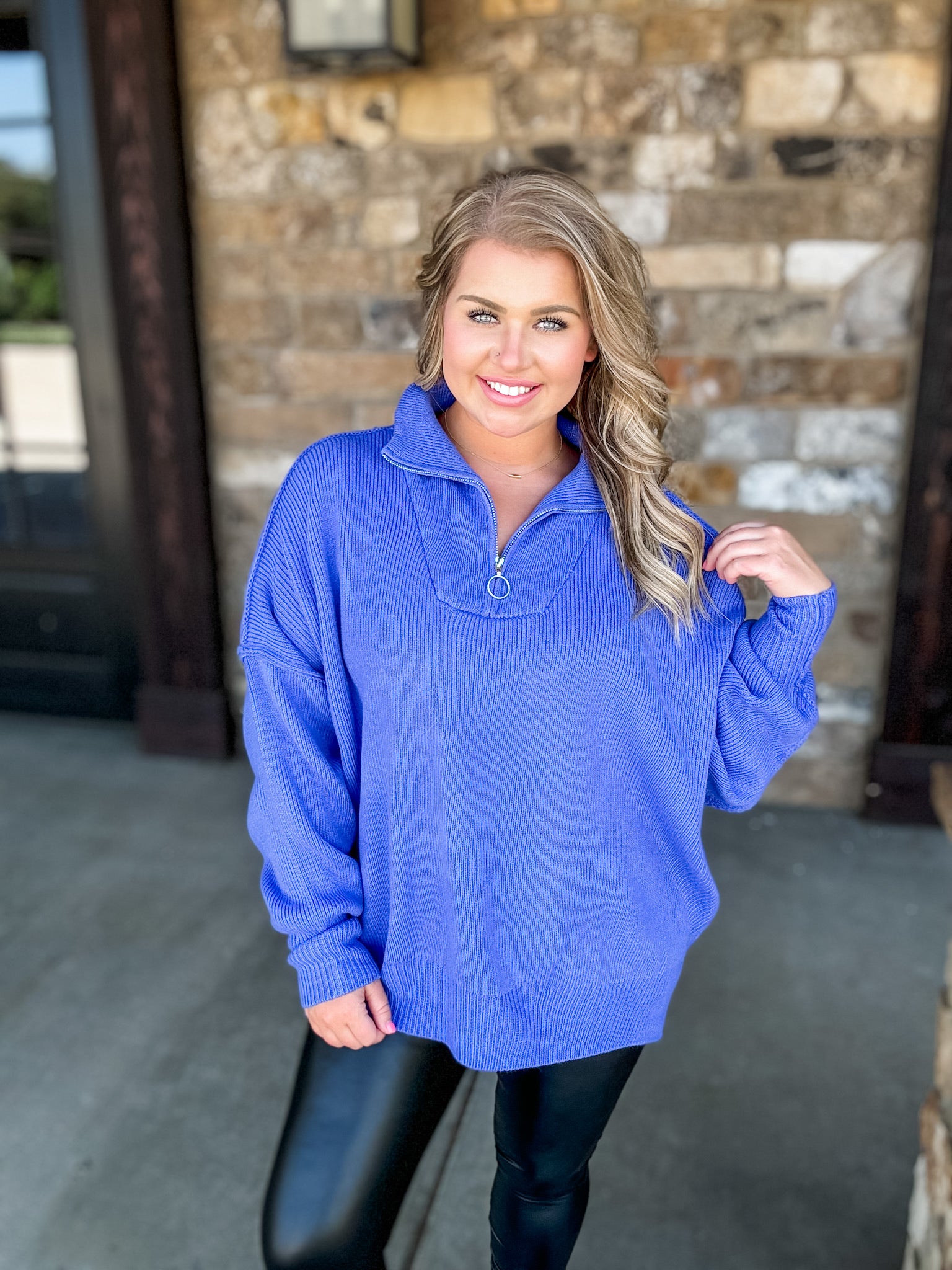 Cobalt Illusion Sweater