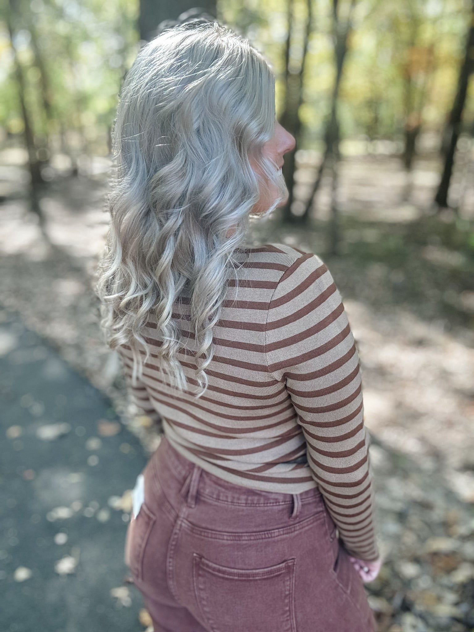 Striped Simplicity Sweater - Brown