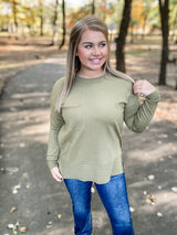 Cozy Companion Sweater - Olive