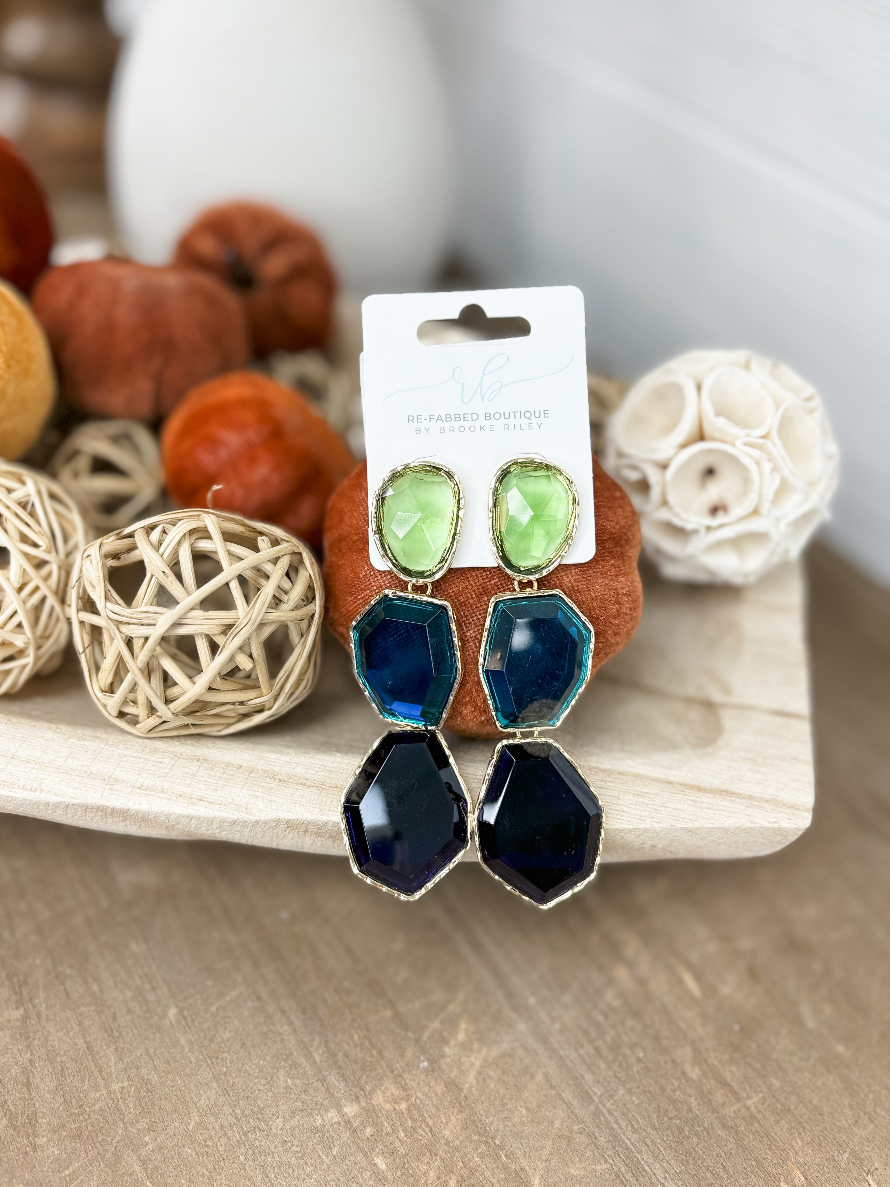 Bohemian Charm Earrings - Blue