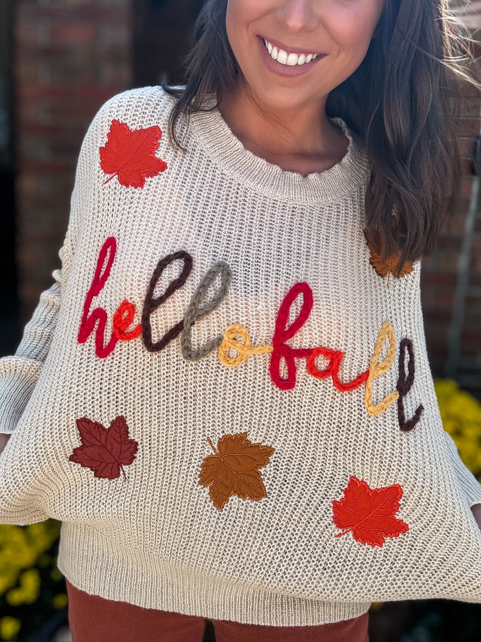 Hello Fall & Maple Leaf Sweater