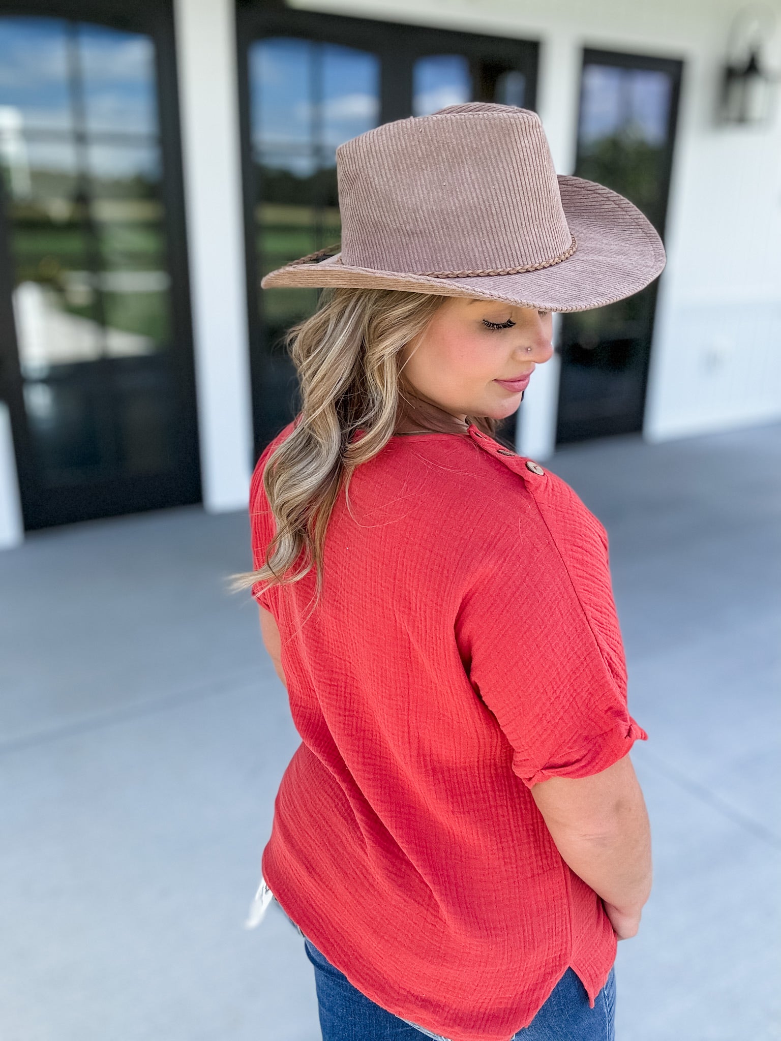 Western Cowboy Panama Hat - Brown