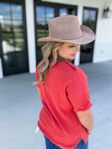 Western Cowboy Panama Hat - Brown