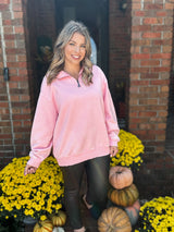 Warm Memories Pullover Top - Pink