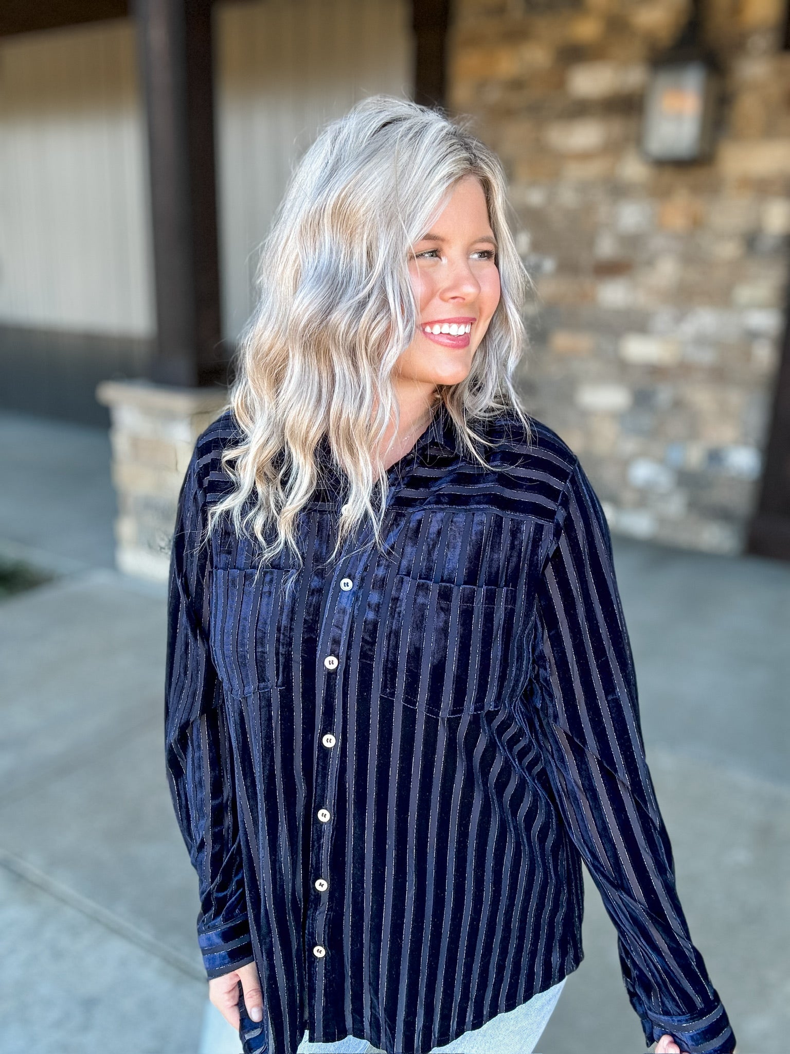 Classic Threads Top - Navy