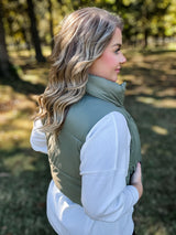 Cozy Conversations Vest - Sage