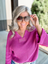 Canyon Echo Sweater - Berry