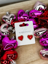 Be Mine Earrings - Red