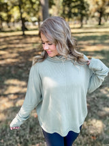 Trendy Twist Top - Sage FINAL SALE