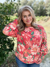 Happy Blossoms Top - Red