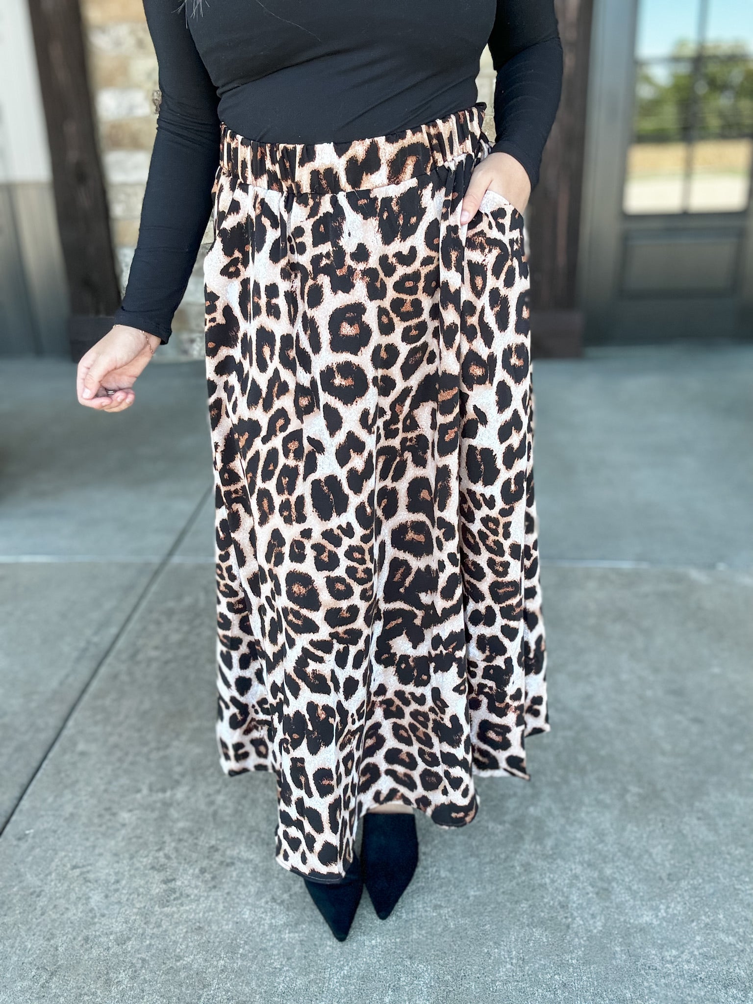 Act Natural Leopard Skirt