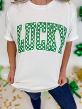 Checkered Lucky Tee FINAL SALE