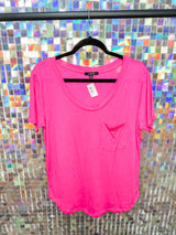 Join In The Fun Tee - Fuchsia FINAL SALE