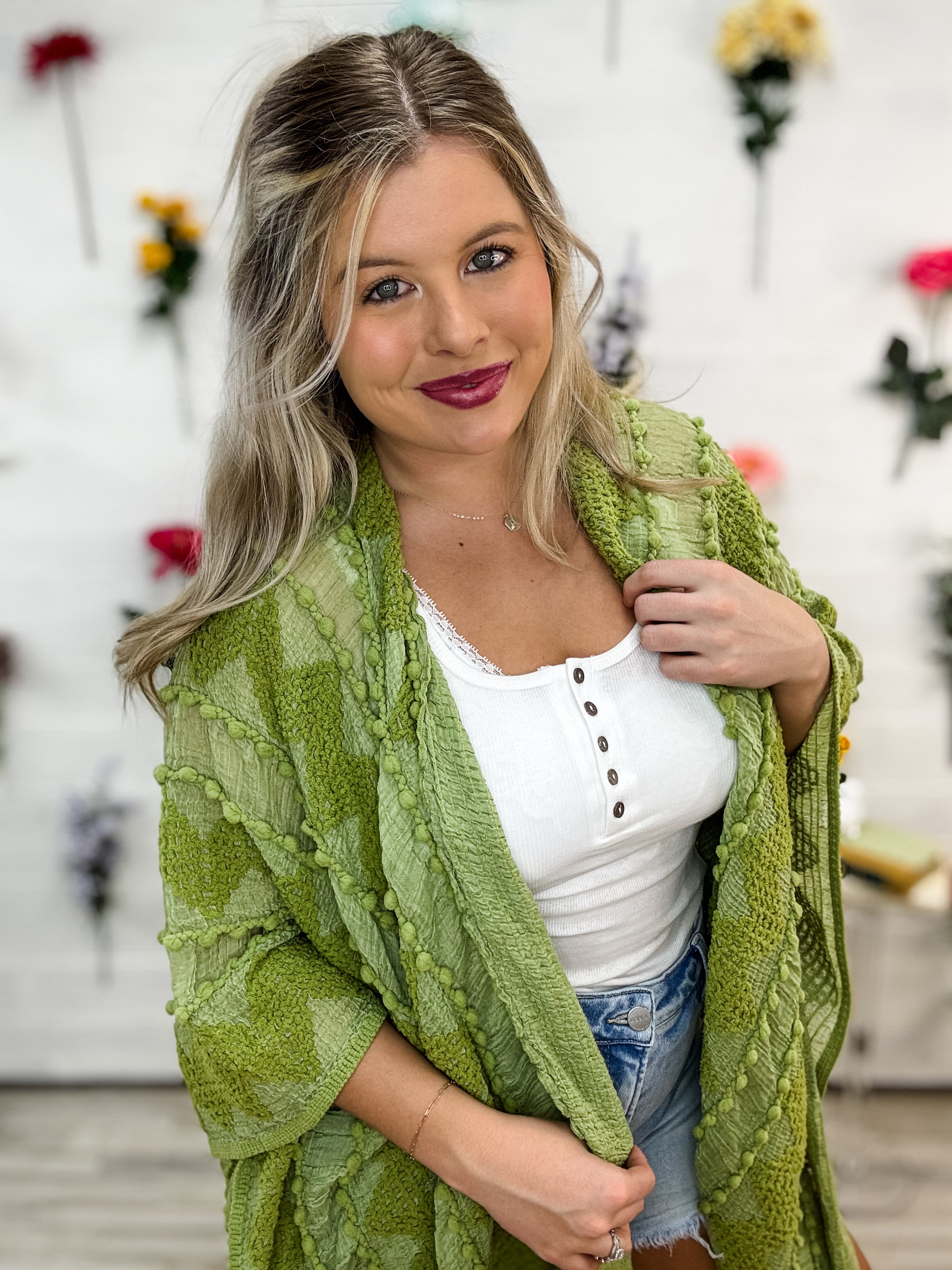 Easy Romance Kimono - Olive