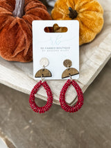 Lush Drops Earring - Burgundy