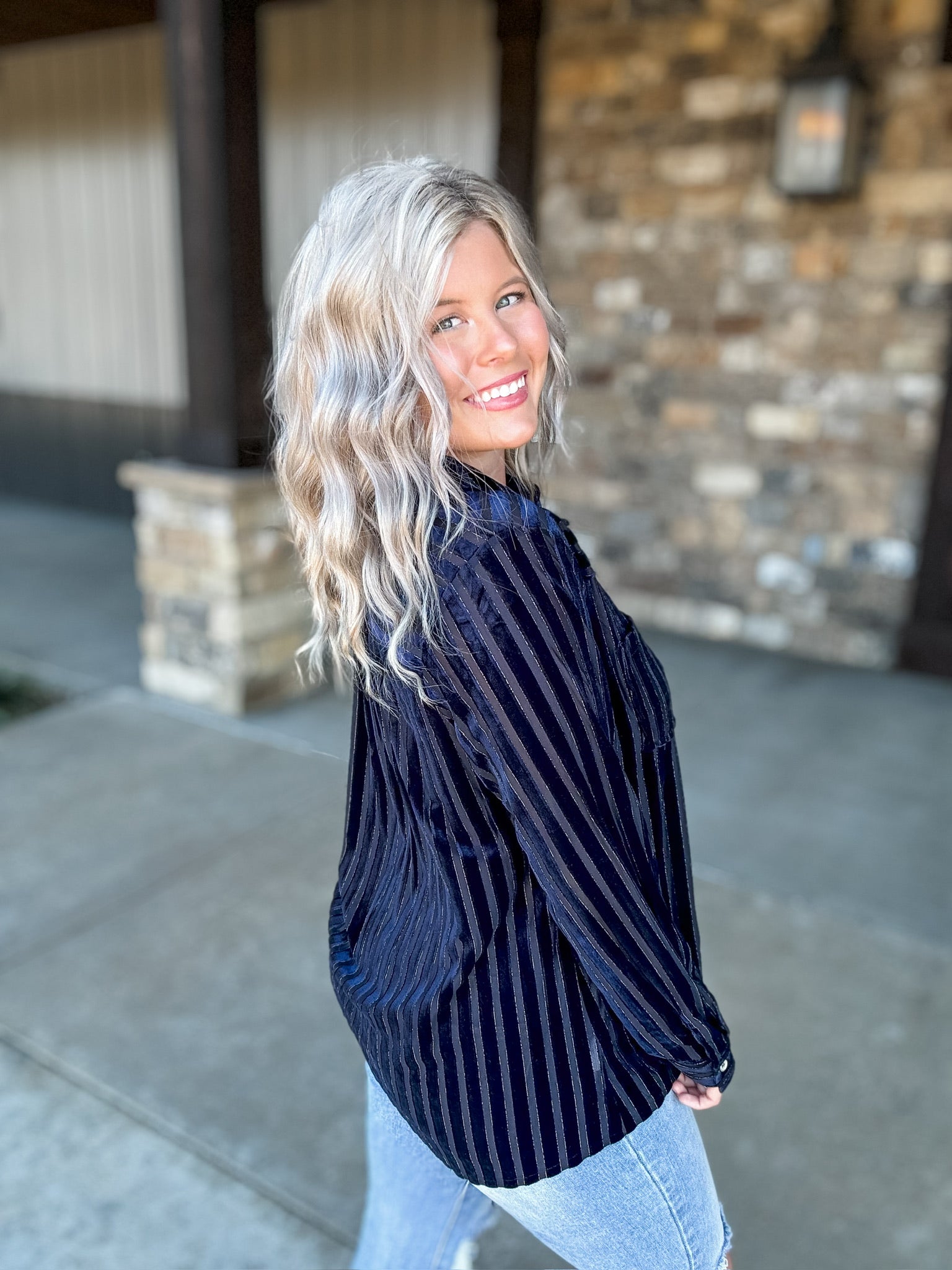 Classic Threads Top - Navy