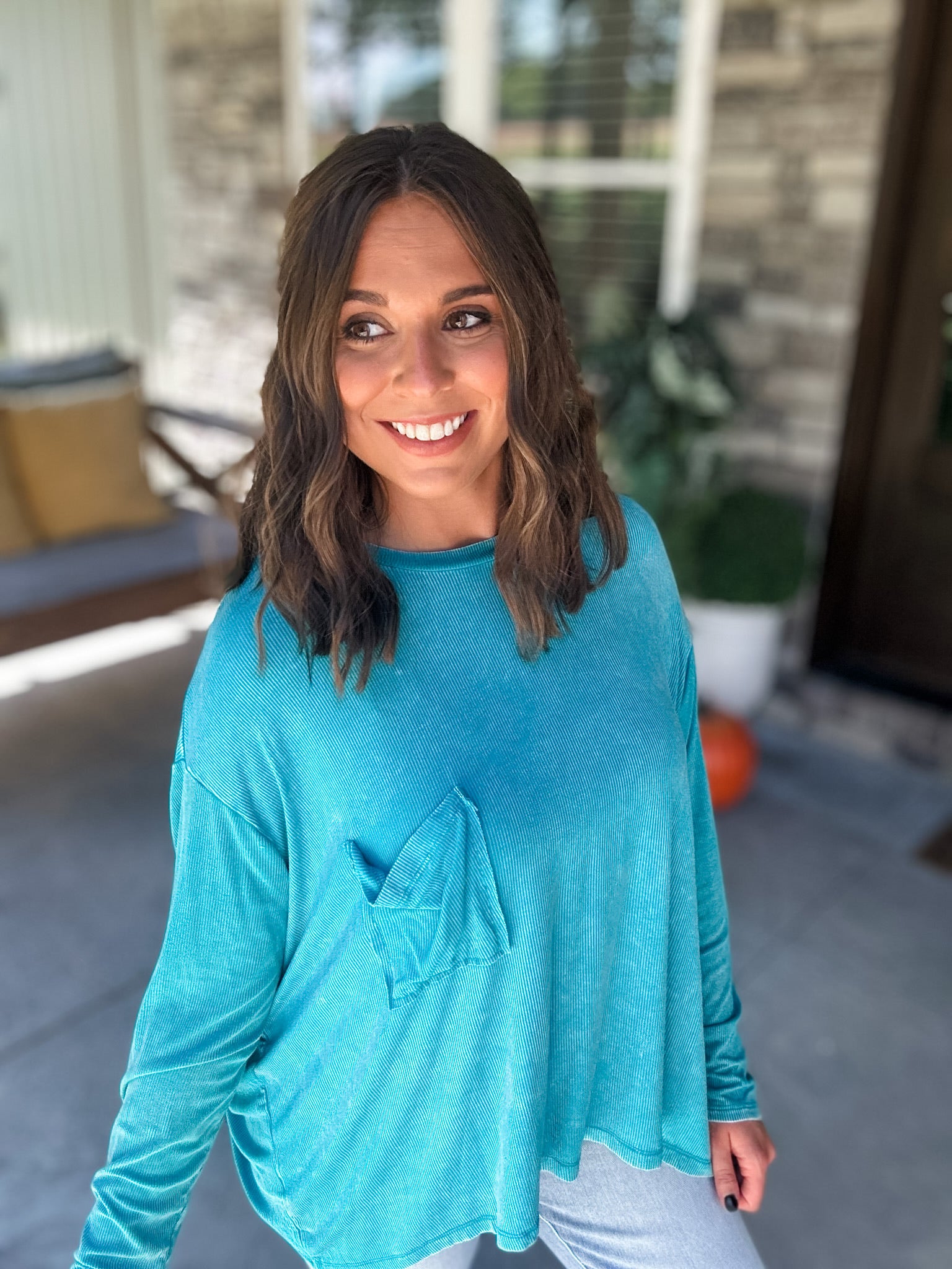 Harvest Heritage Top - Teal