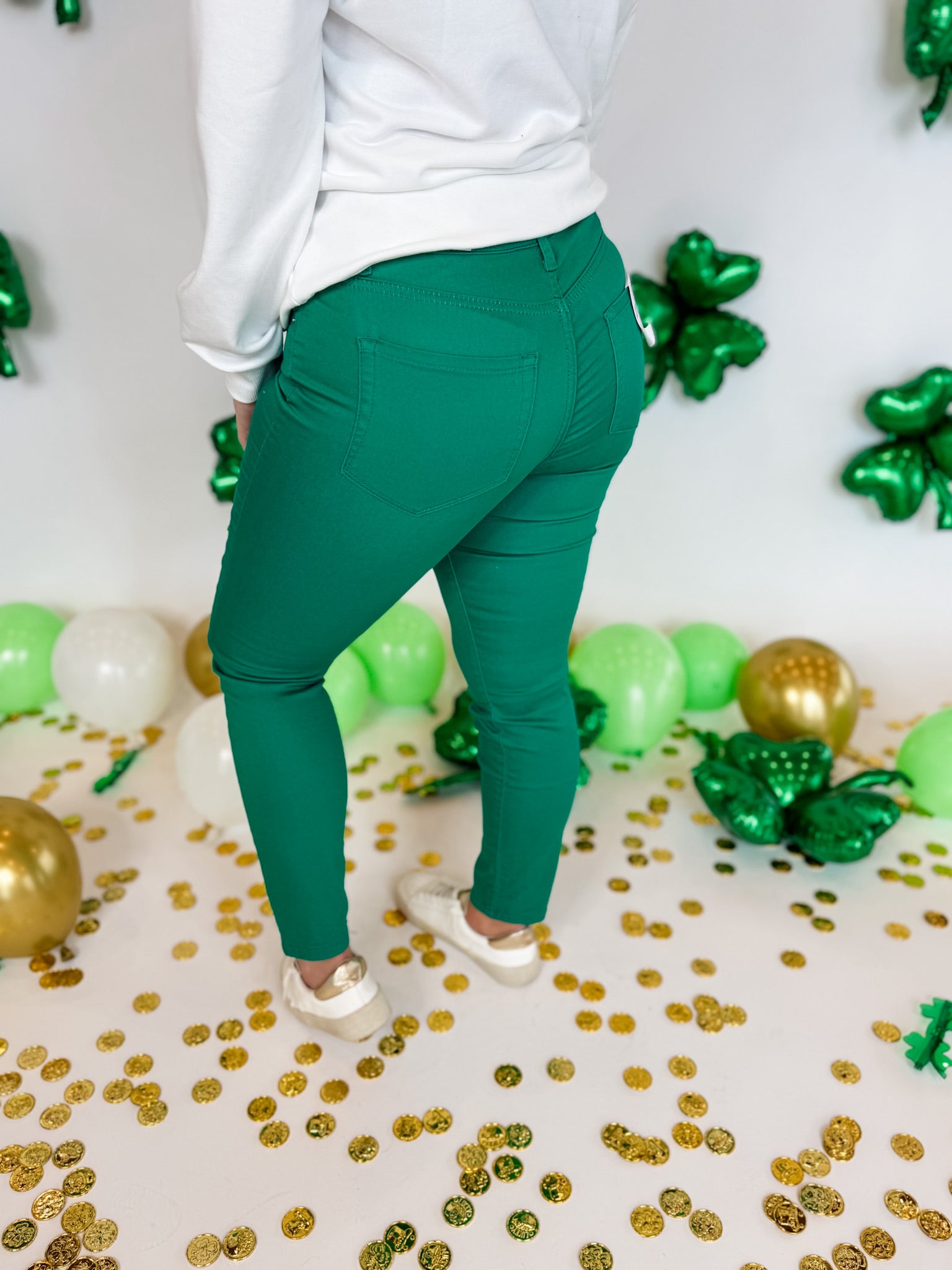 Eve Denim Pants - Green