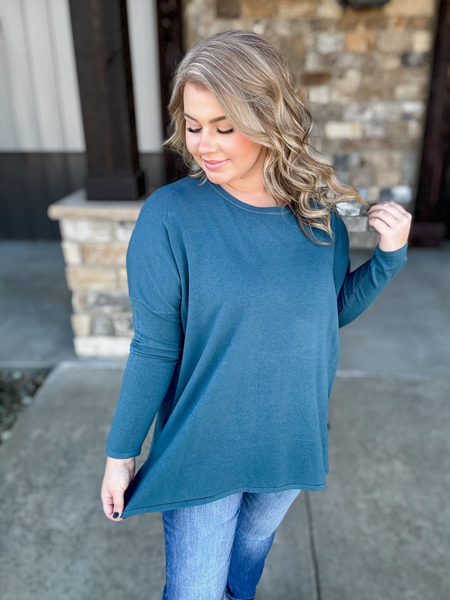 Haven Hug Sweater - Teal