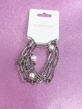 Elegant Links Bracelet - Silver