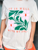 It Is Well Floral Graphic Tee
