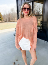 Cozy Love Pullover - Coral