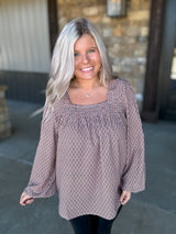 Free Spirit Tapestry Top - Taupe