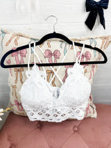 Crochet Lace Bralette - White