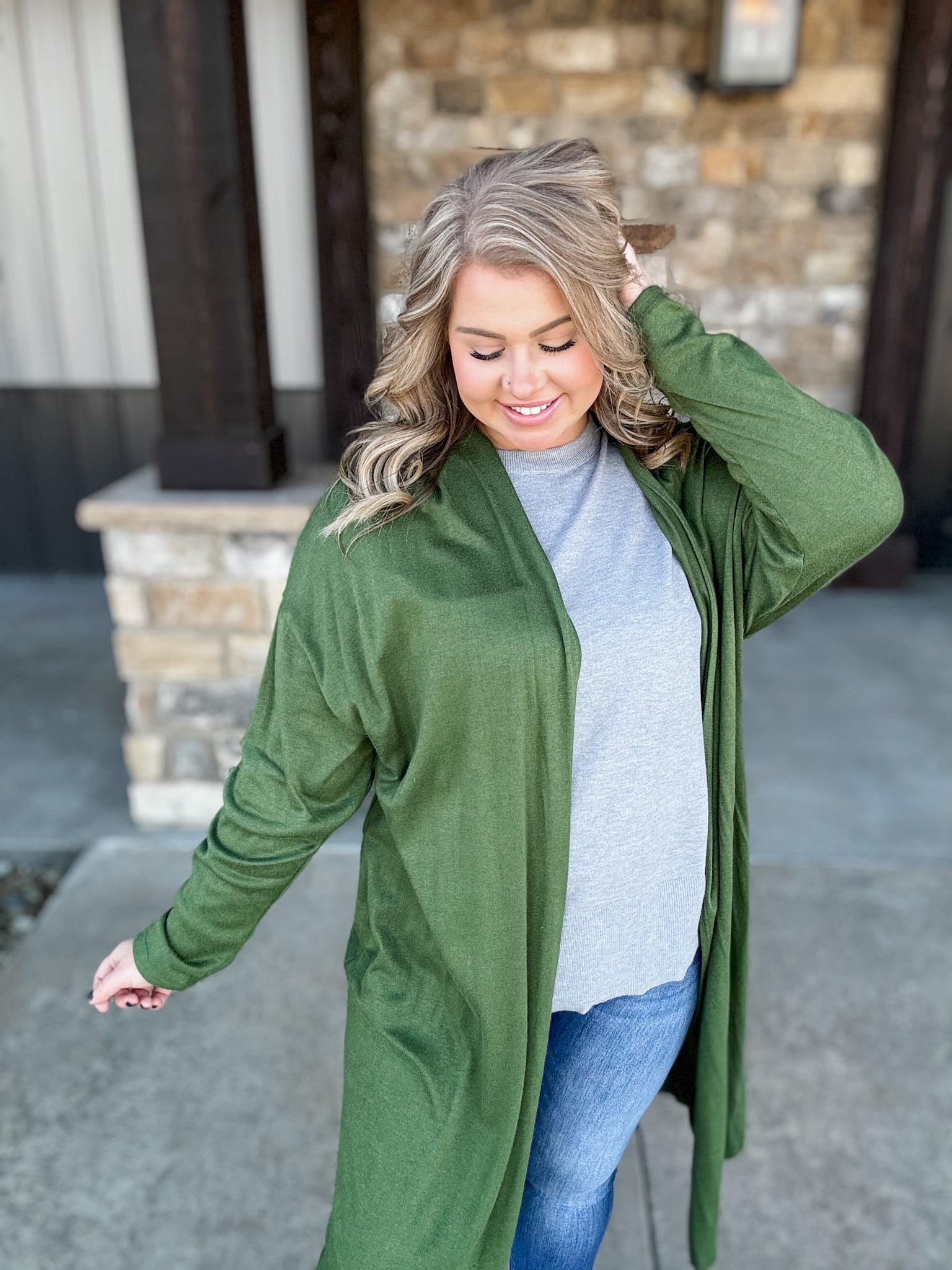 Luxe Layer Cardi - Olive