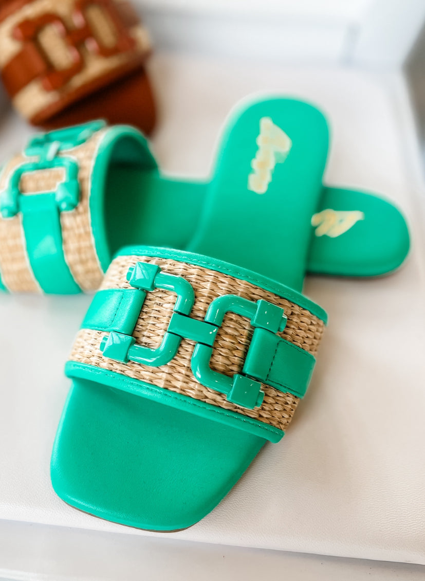 Lisa Sandal - Green FINAL SALE