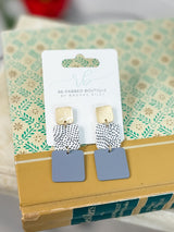 Geometric Glow Earrings - Gray