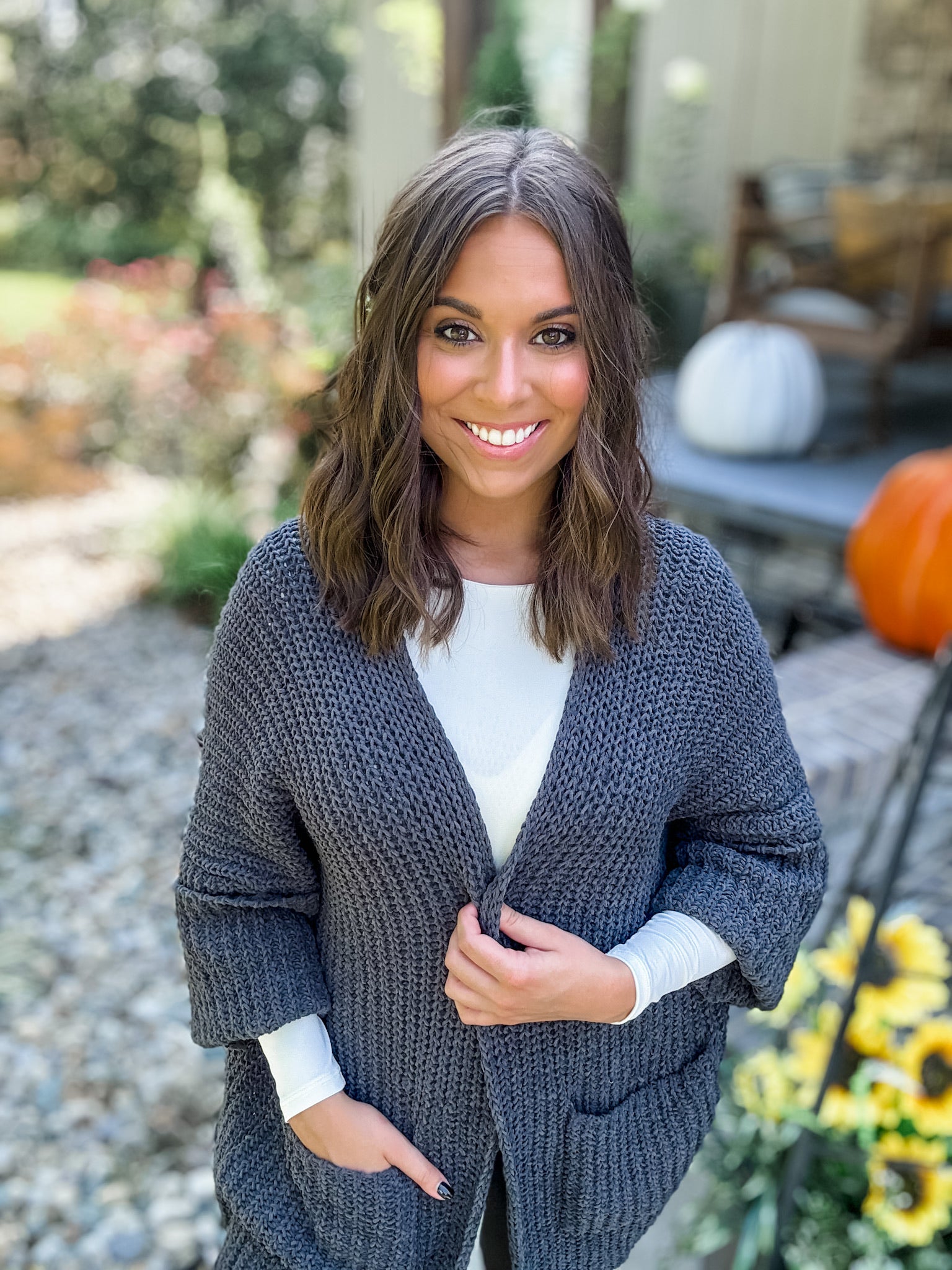 Sweater Weather Cardi - Charcoal FINAL SALE