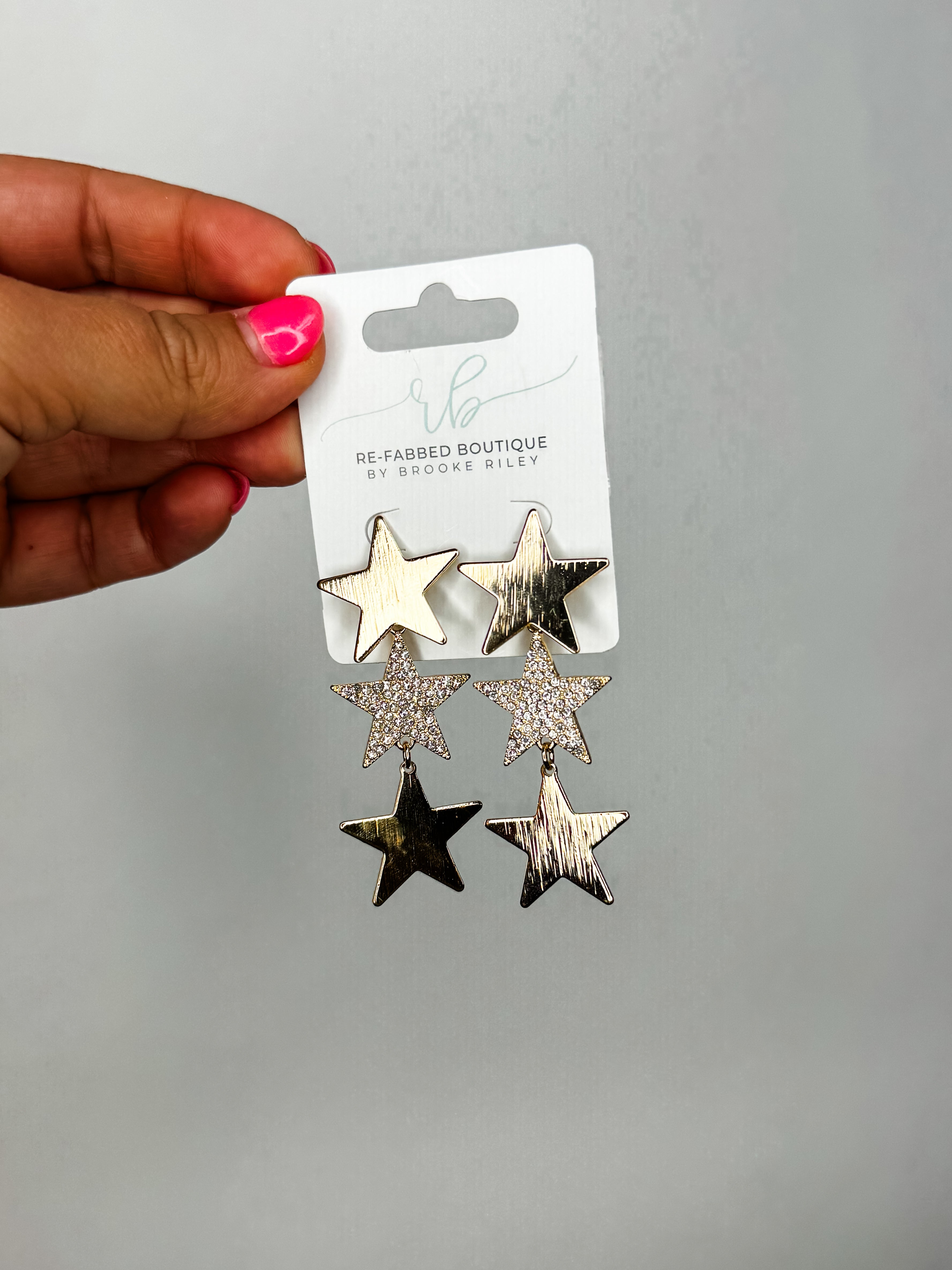 Triple Star Earring