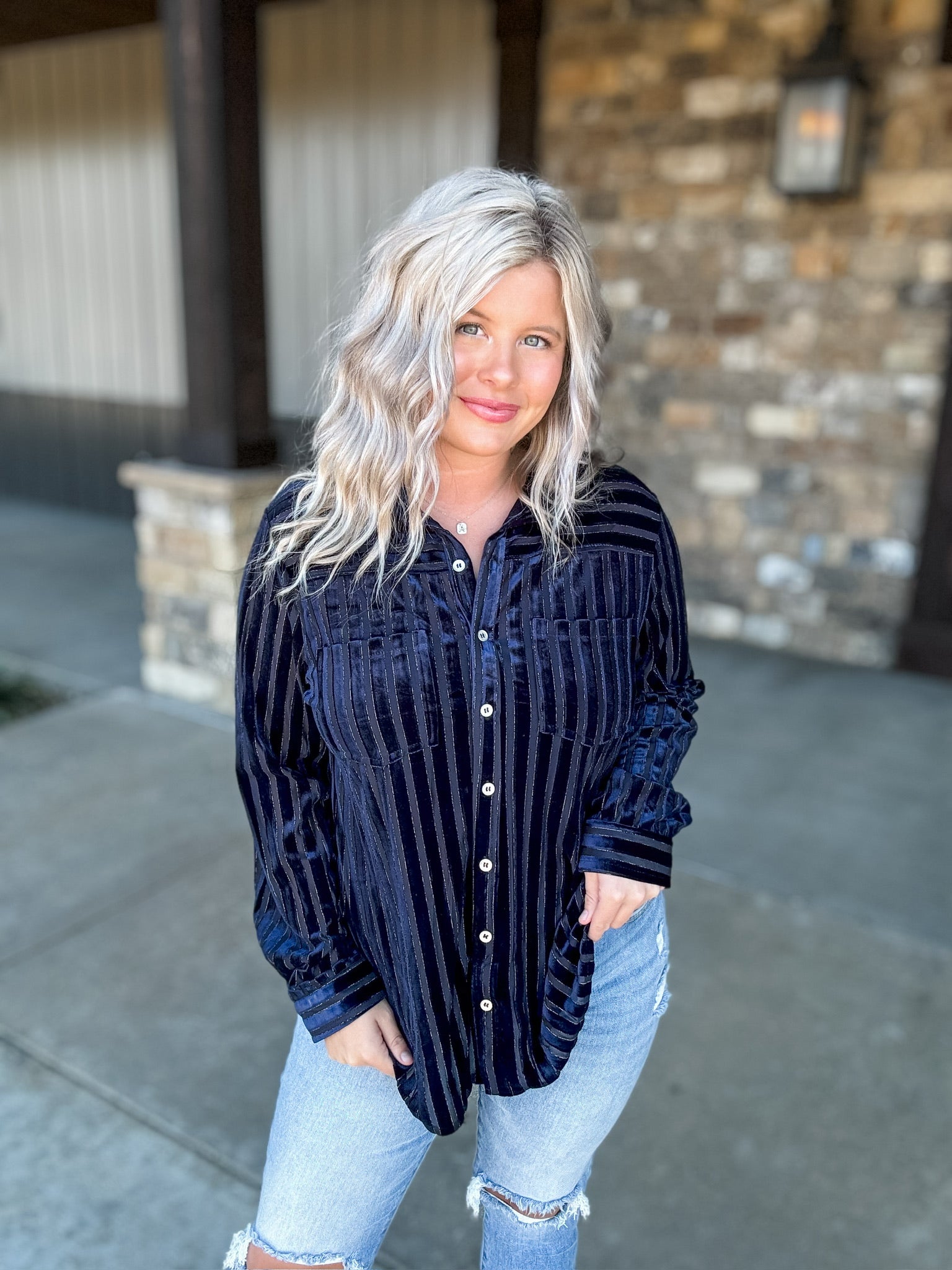 Classic Threads Top - Navy