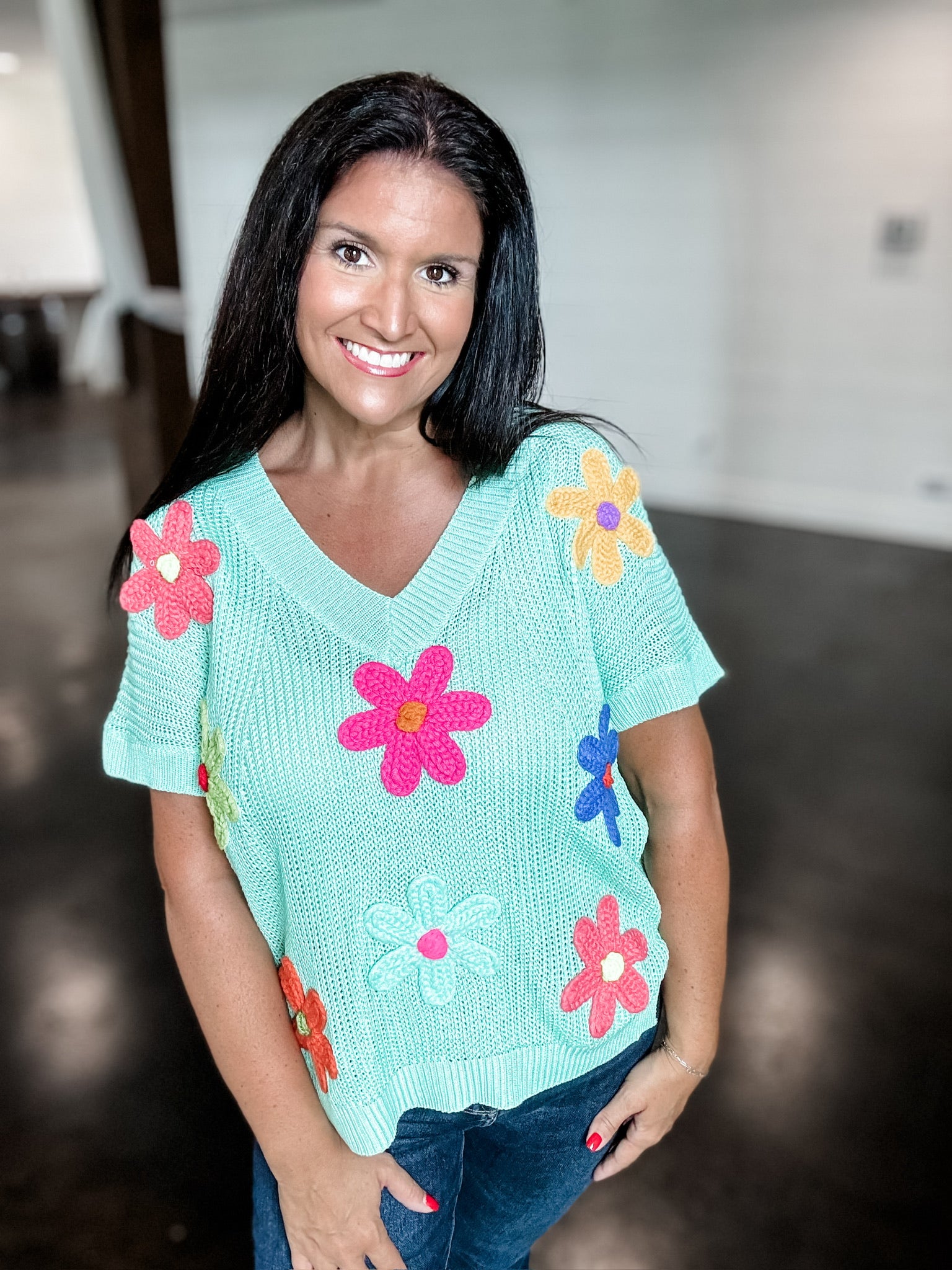 Floral Flirtation Sweater- FINAL SALE