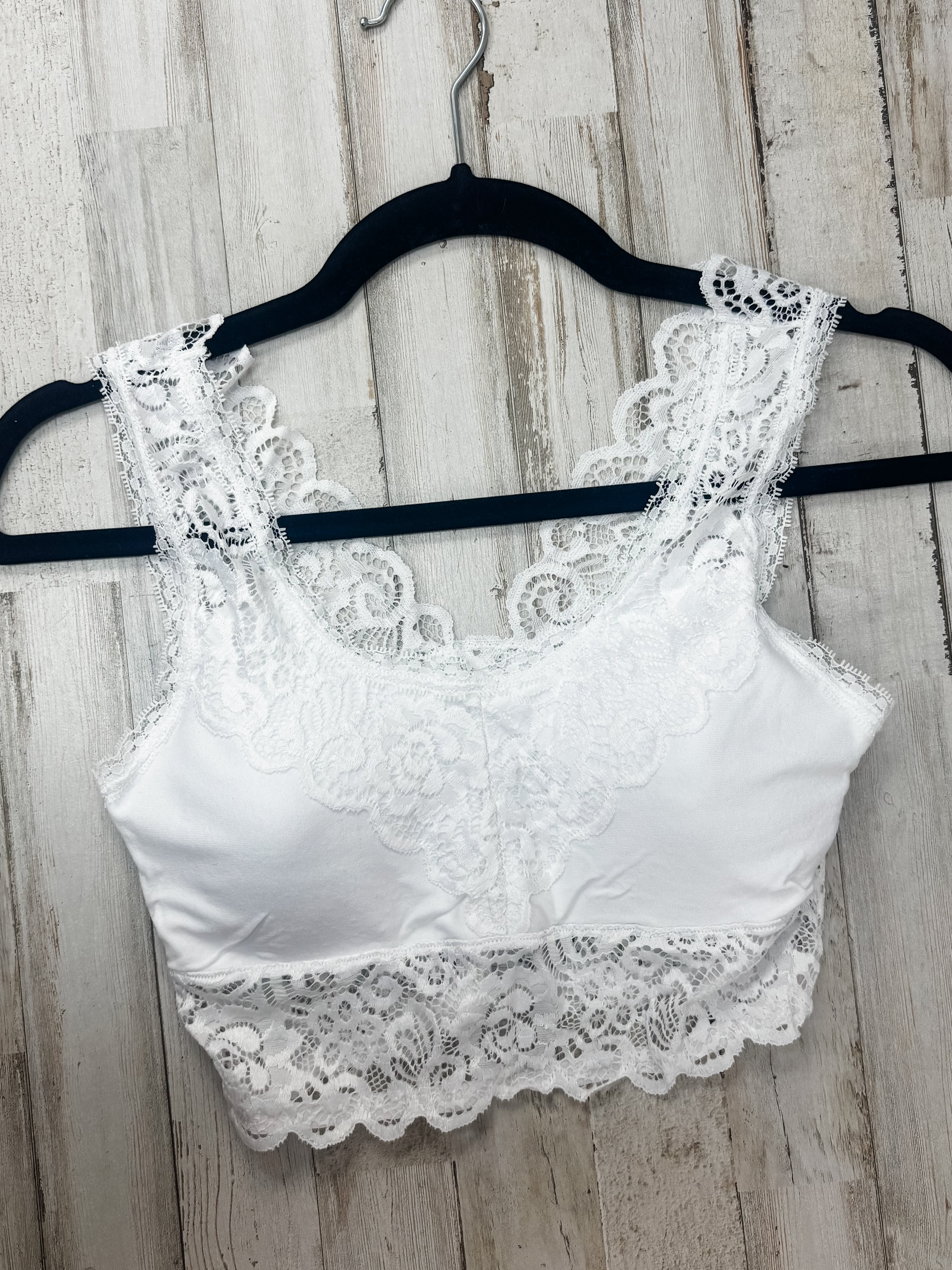 Seamless Lace Bralette - White