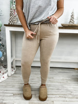 Brushed Bliss Jogger - Mocha FINAL SALE